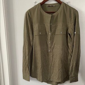 Banana Republic Olive Button Down Shirt size S